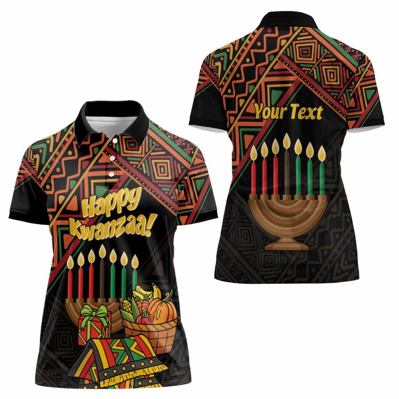 African Happy Kwanzaa Women Polo Shirt