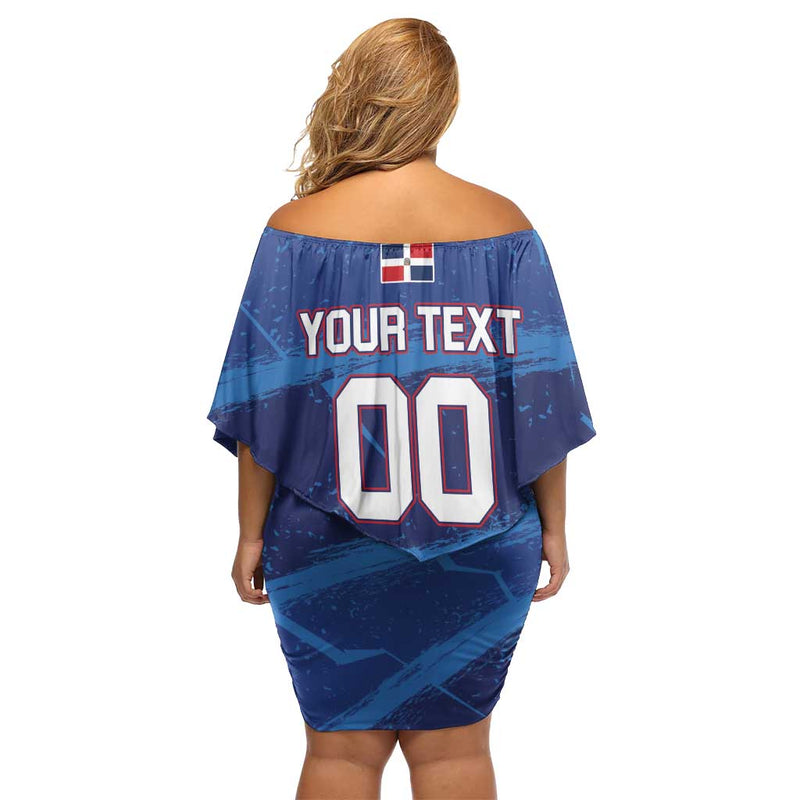 Custom Dominican Republic Basketball Enjoy The Game Off Shoulder Short Dress
