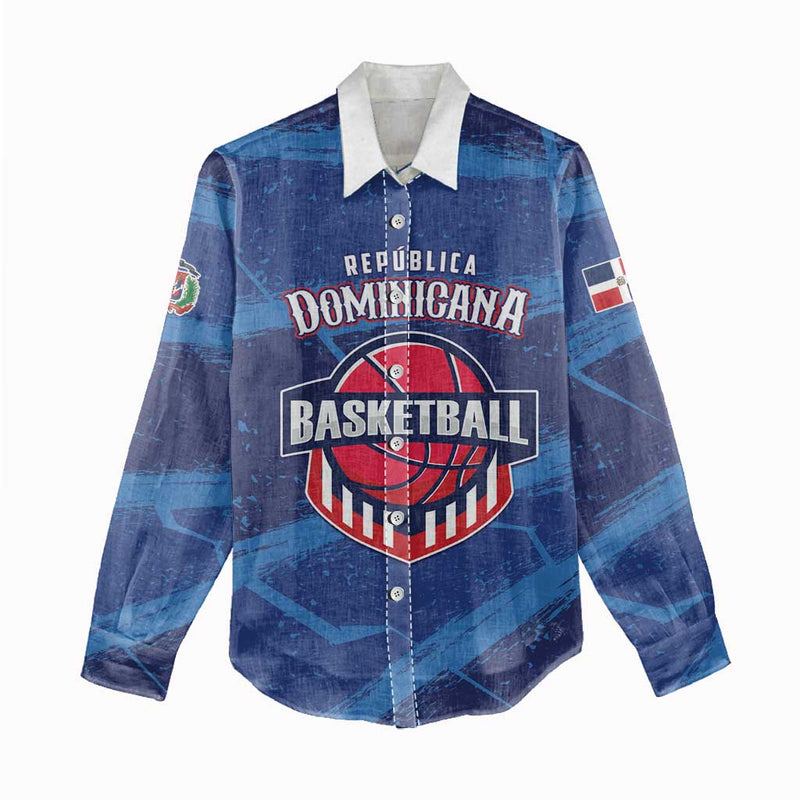 Custom Dominican Republic Basketball Enjoy The Game Women Casual Shirt