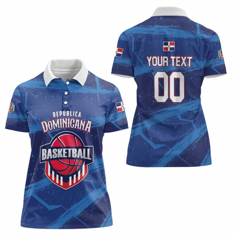 Custom Dominican Republic Basketball Enjoy The Game Women Polo Shirt
