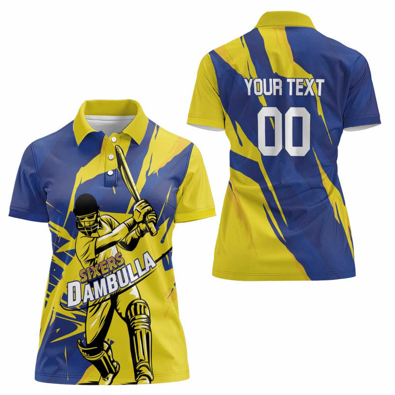 Custom Dambulla Cricket Sixers Ignite The Pride Women Polo Shirt