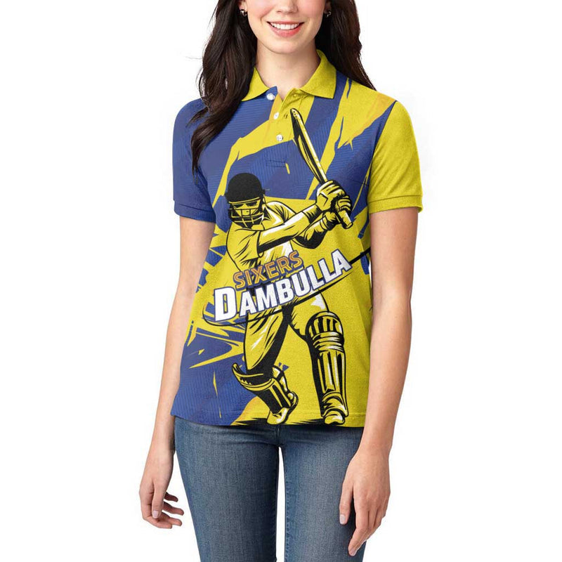 Custom Dambulla Cricket Sixers Ignite The Pride Women Polo Shirt