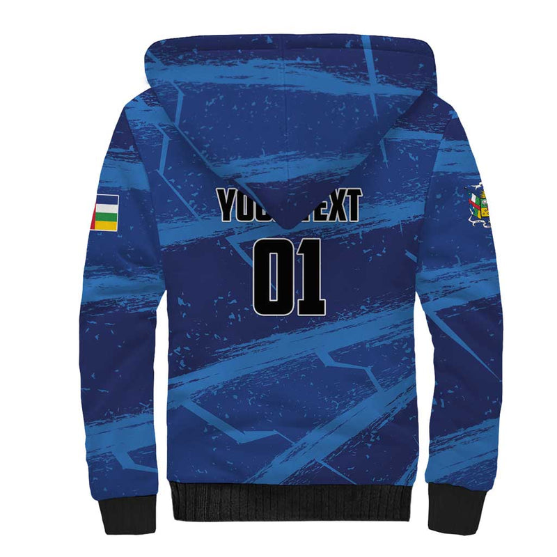 Custom Central African Republic Football Go Les Fauves Sherpa Hoodie