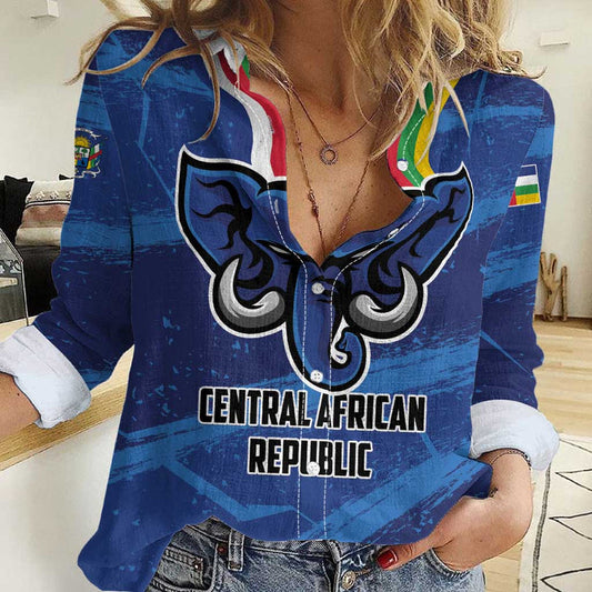 Custom Central African Republic Football Go Les Fauves Women Casual Shirt
