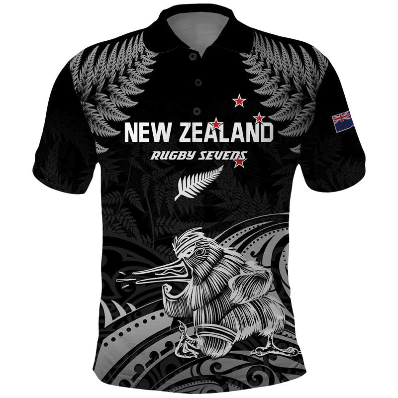 Custom New Zealand 2024 Rugby Silver Fern Aotearoa Kiwi Polo Shirt