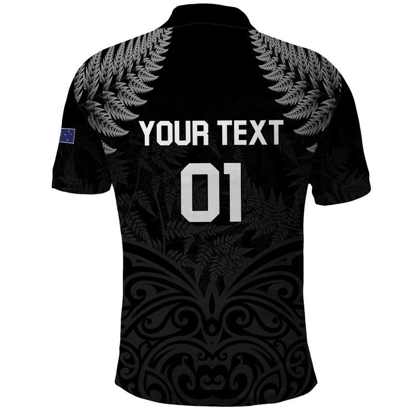 Custom New Zealand 2024 Rugby Silver Fern Aotearoa Kiwi Polo Shirt