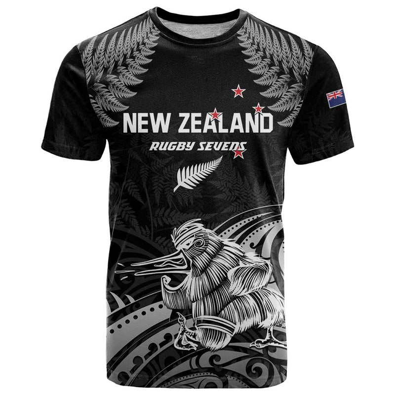 Custom New Zealand 2024 Rugby Silver Fern Aotearoa Kiwi T Shirt