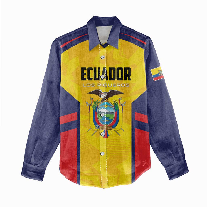 Custom Ecuador Rugby Los Piqueros Go Champions Women Casual Shirt