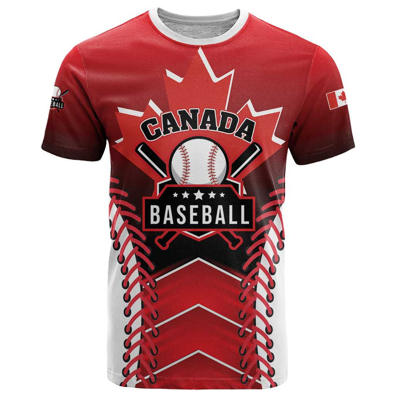 Custom Canada Baseball Go Champion The Maple Leaf T Shirt