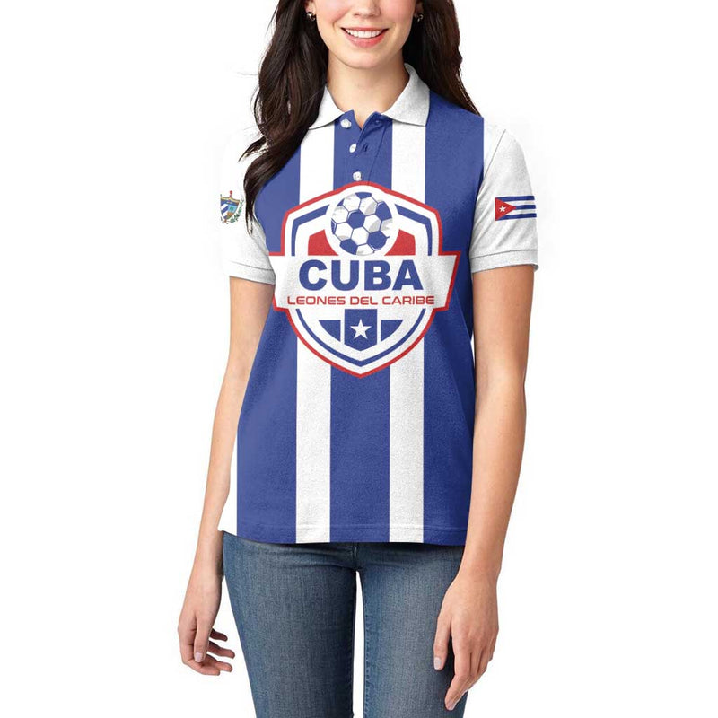 Custom Cuba Football Los Leones del Caribe Women Polo Shirt