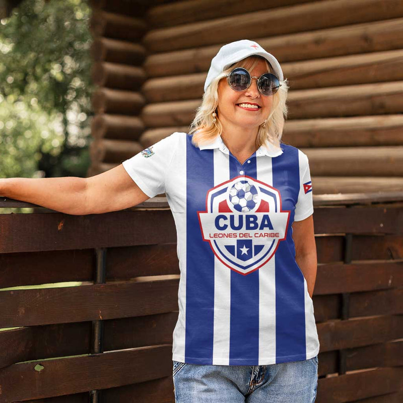 Custom Cuba Football Los Leones del Caribe Women Polo Shirt