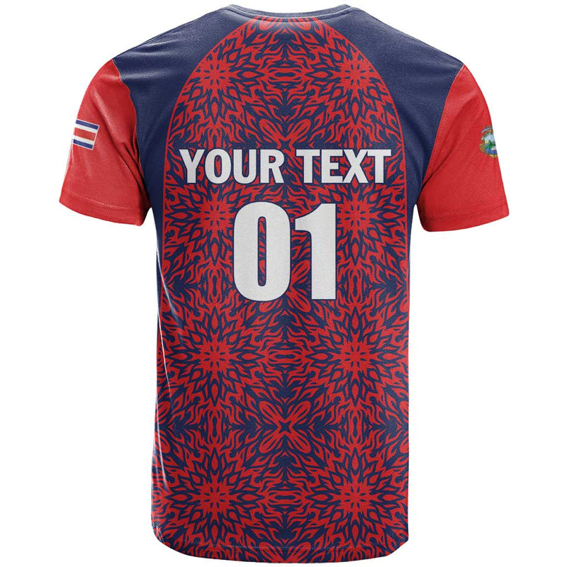 Custom Costa Rica Football Los Ticos Unique Pattern T Shirt