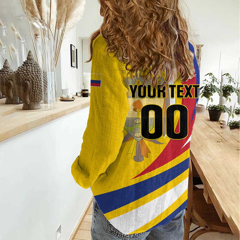 Custom Colombia Rugby Los Tucanes Go Champions Women Casual Shirt