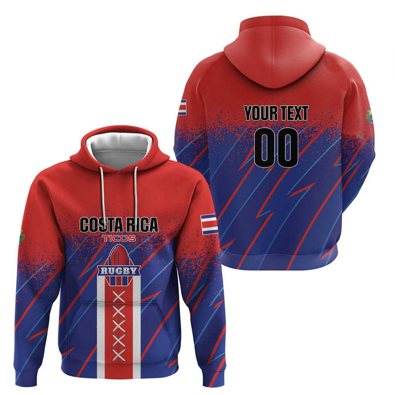 Custom Costa Rica Rugby Ticos Go Champions Hoodie