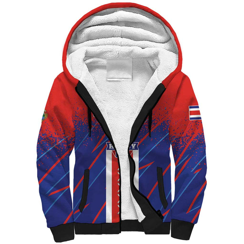 Custom Costa Rica Rugby Ticos Go Champions Sherpa Hoodie