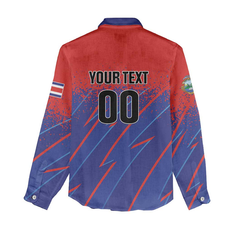 Custom Costa Rica Rugby Ticos Go Champions Women Casual Shirt