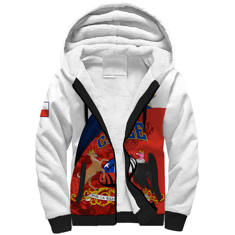 Custom Chile Rugby The Condors Go 2023 World Cup Sherpa Hoodie