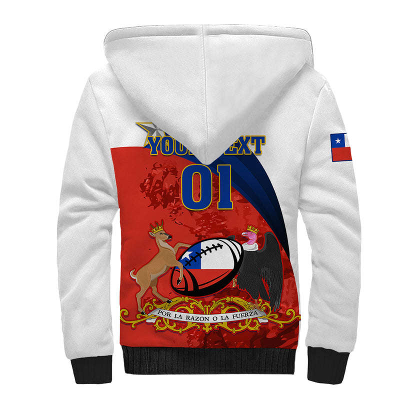 Custom Chile Rugby The Condors Go 2023 World Cup Sherpa Hoodie