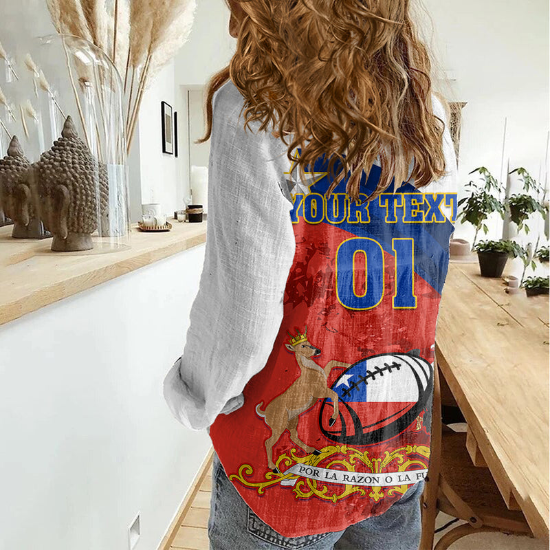 Custom Chile Rugby The Condors Go 2023 World Cup Women Casual Shirt