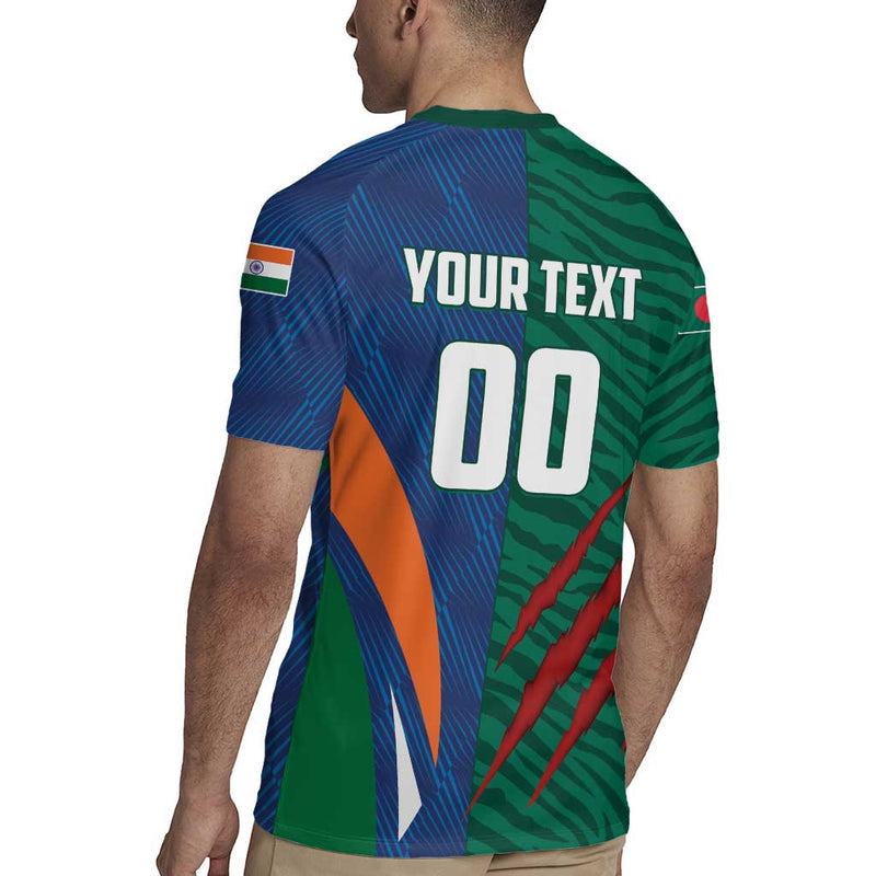 Custom Cricket India Vs Bangladesh Simple Style Rugby Jersey