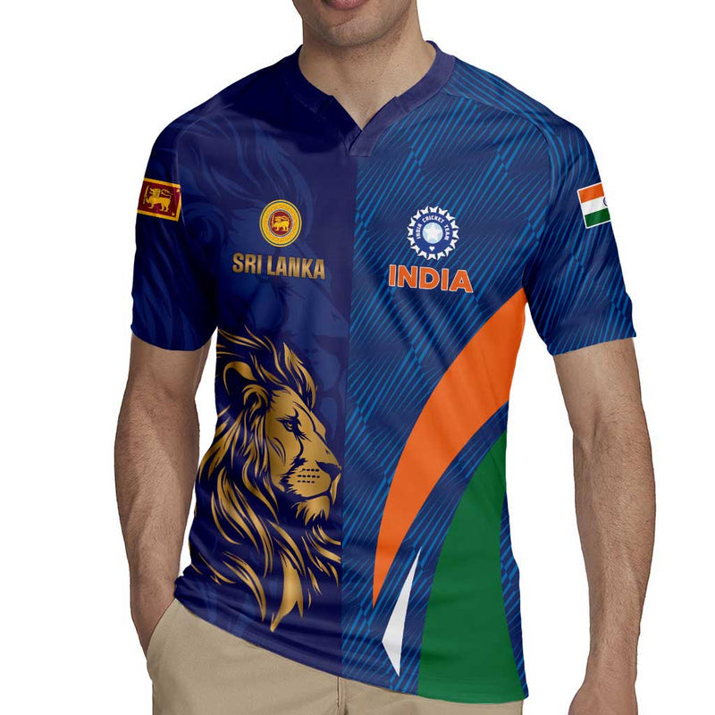 Custom Cricket India Vs Sri Lanka Simple Style Rugby Jersey