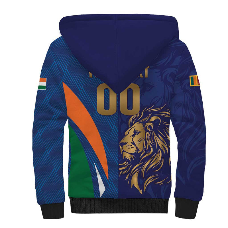 Custom Cricket India Vs Sri Lanka Simple Style Sherpa Hoodie