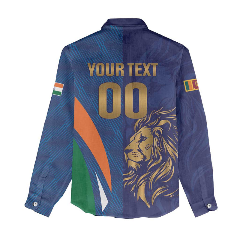 Custom Cricket India Vs Sri Lanka Simple Style Women Casual Shirt