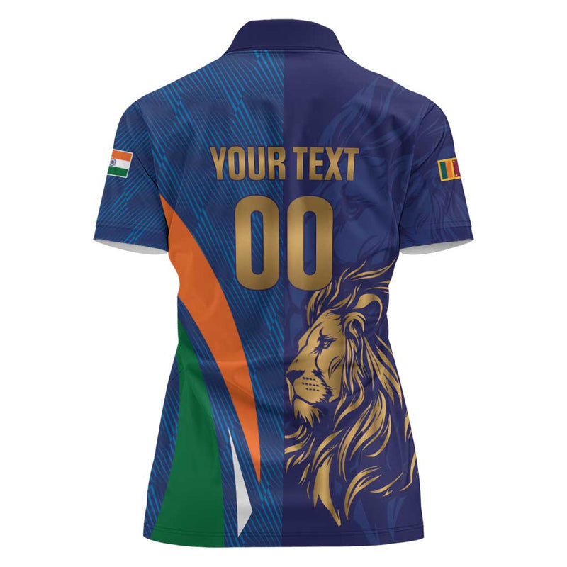Custom Cricket India Vs Sri Lanka Simple Style Women Polo Shirt