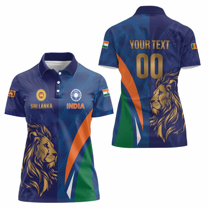 Custom Cricket India Vs Sri Lanka Simple Style Women Polo Shirt