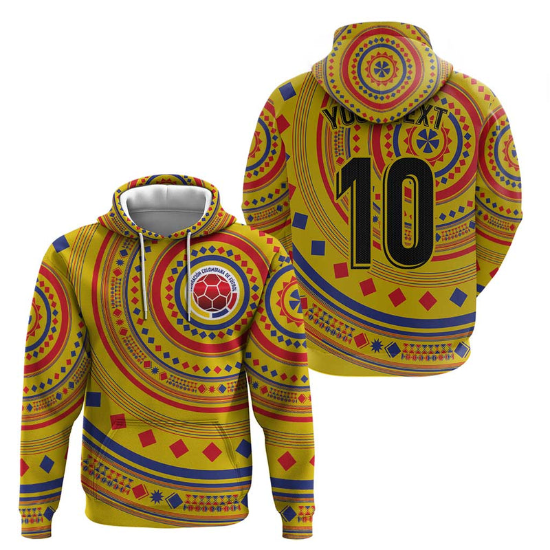 Custom Colombia Football Sporty Vueltiao Hat Hoodie