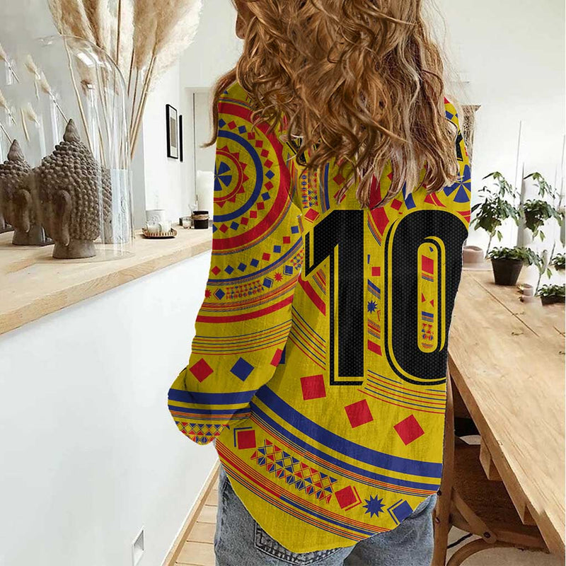 Custom Colombia Football Sporty Vueltiao Hat Women Casual Shirt