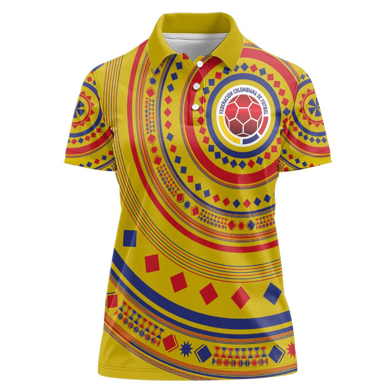 Custom Colombia Football Sporty Vueltiao Hat Women Polo Shirt