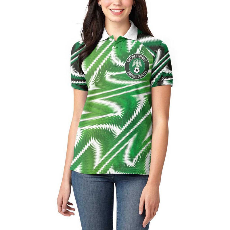 Custom Nigeria Football Sporty Super Eagles Women Polo Shirt