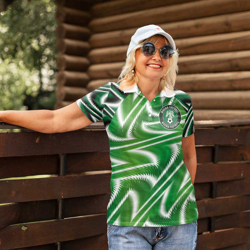 Custom Nigeria Football Sporty Super Eagles Women Polo Shirt