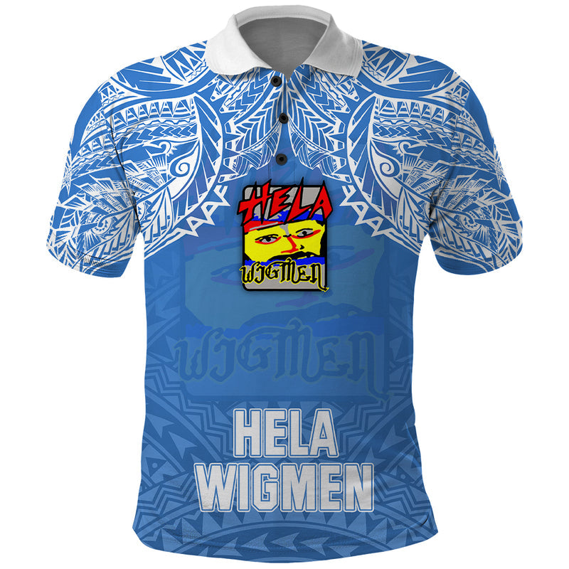Custom Hela Wigmen Rugby Papua New Guinea Polynesian Tattoo Polo Shirt