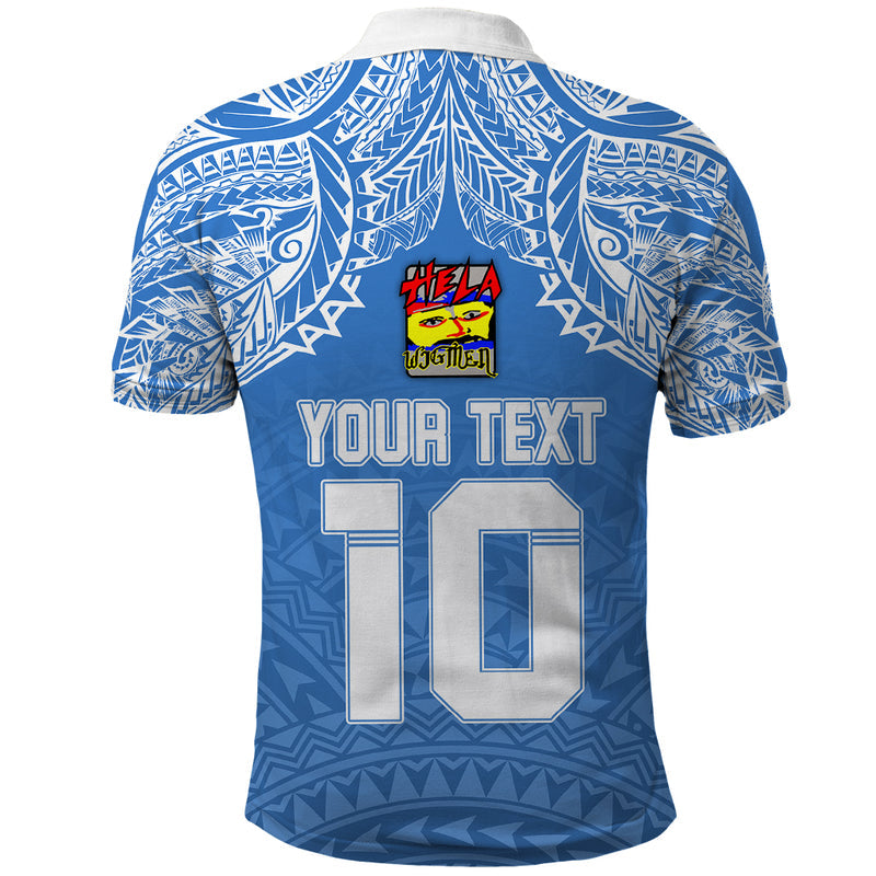 Custom Hela Wigmen Rugby Papua New Guinea Polynesian Tattoo Polo Shirt