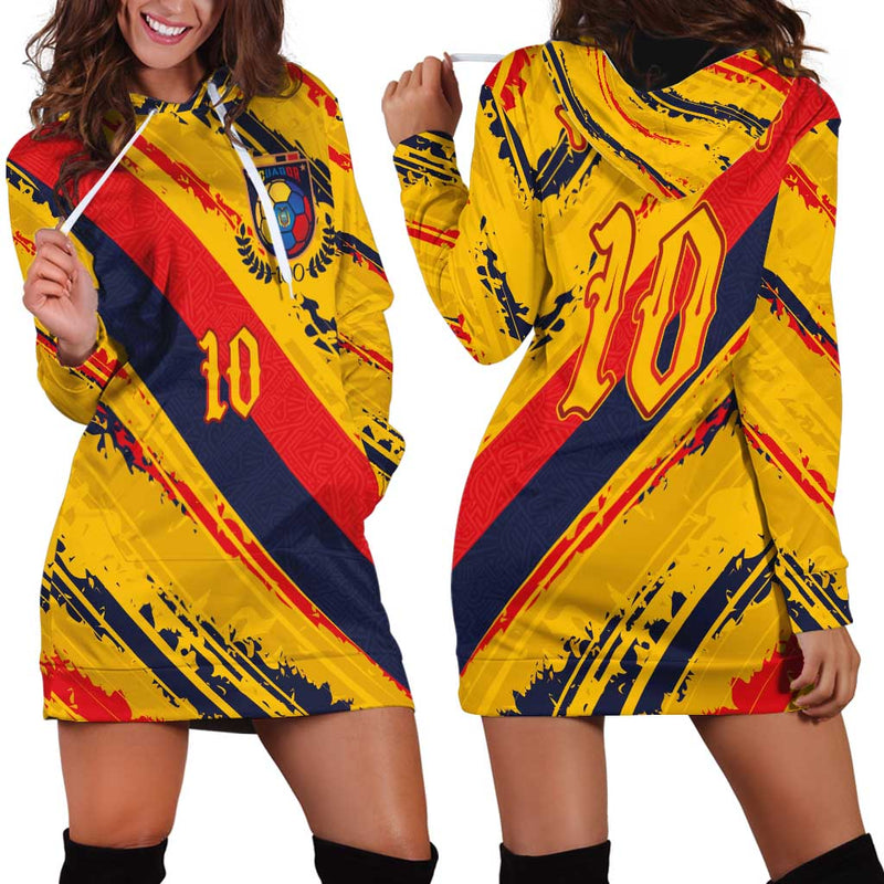 Custom Ecuador Football La Tricolor-100th Anniversary Hoodie Dress