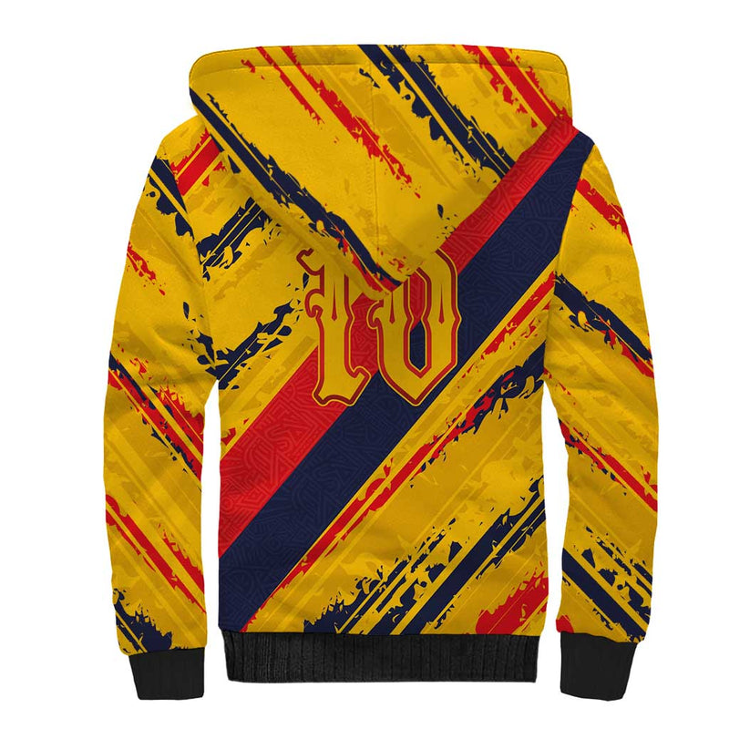 Custom Ecuador Football Sherpa Hoodie La Tricolor-100th Anniversary