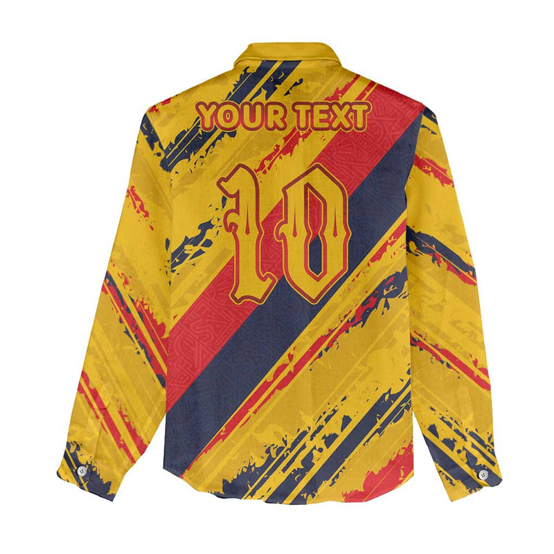 Custom Ecuador Football Women Casual Shirt La Tricolor-100th Anniversary