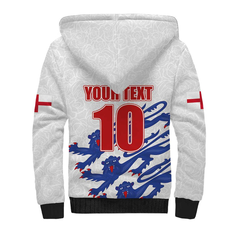 Custom England Football 2024 Road to The Champion Football's Coming Home Sherpa Hoodie