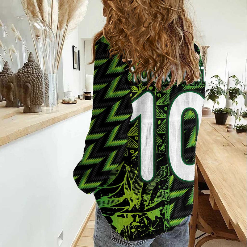 Custom Nigeria Football Super Eagles Champions Women Casual Shirt