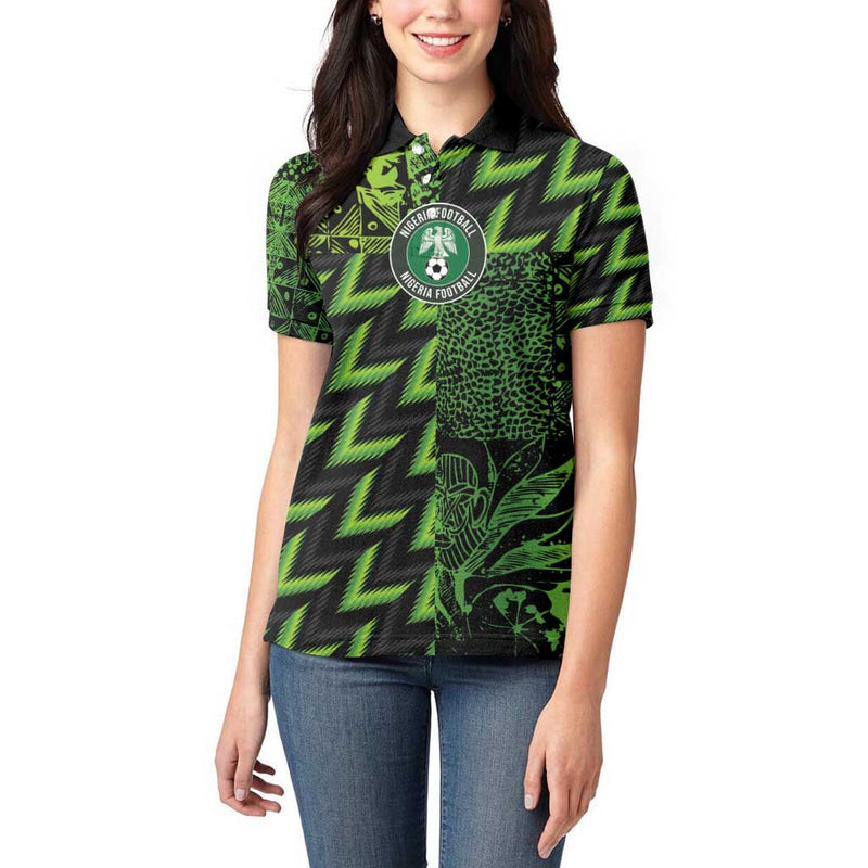 Custom Nigeria Football Super Eagles Champions Women Polo Shirt