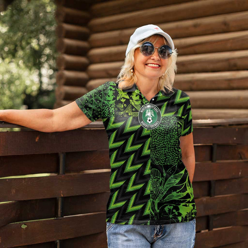 Custom Nigeria Football Super Eagles Champions Women Polo Shirt