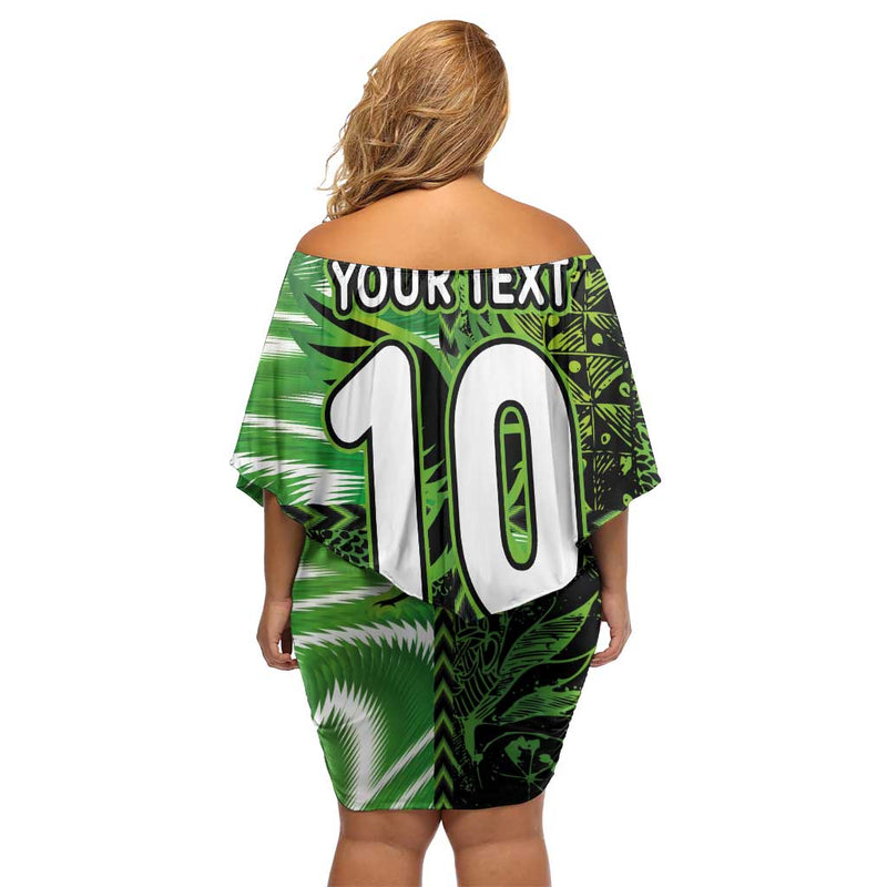 Custom Nigeria Football Super Eagles Spirit Off Shoulder Short Dress