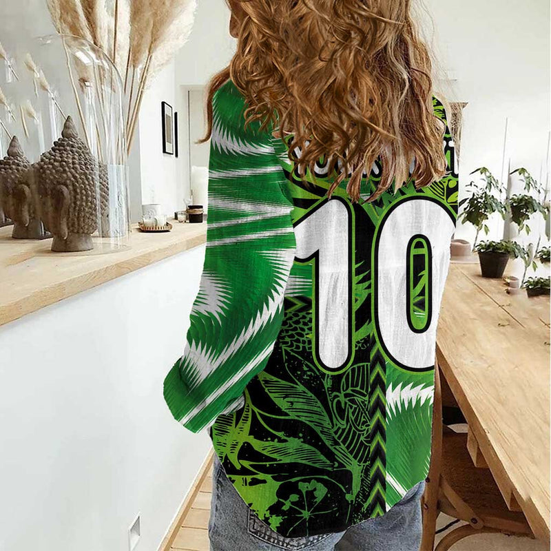 Custom Nigeria Football Super Eagles Spirit Women Casual Shirt
