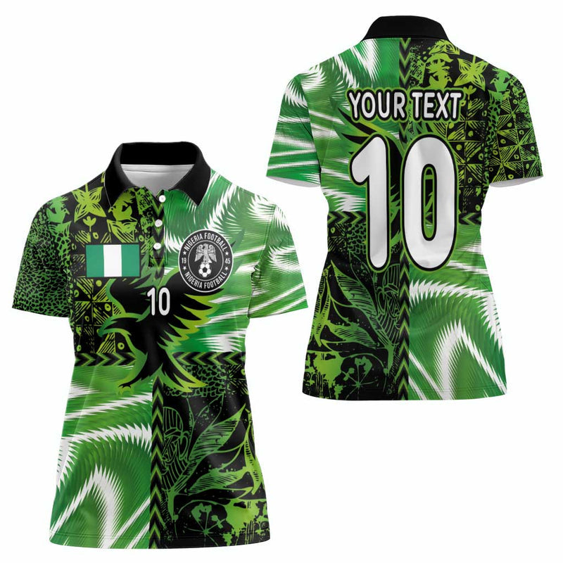 Custom Nigeria Football Super Eagles Spirit Women Polo Shirt