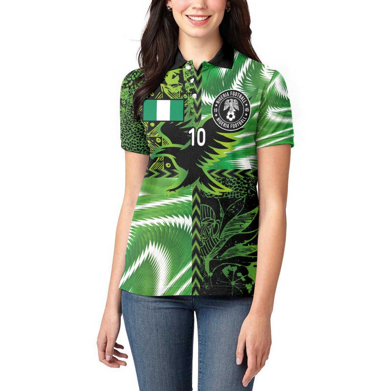 Custom Nigeria Football Super Eagles Spirit Women Polo Shirt