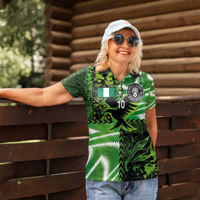 Custom Nigeria Football Super Eagles Spirit Women Polo Shirt