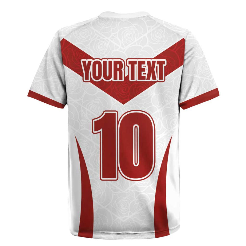 Custom England Rugby-the Red Rose Go Champions Rugby Jersey