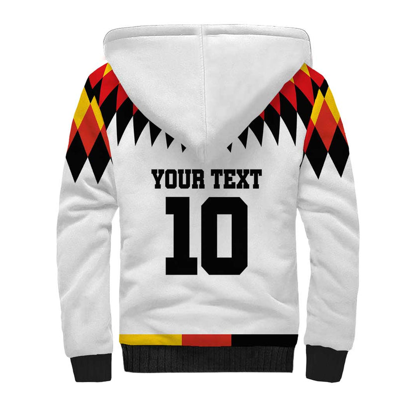 Custom Germany Football 2024 Go Champion Design 90s Style Home Color Sherpa Hoodie